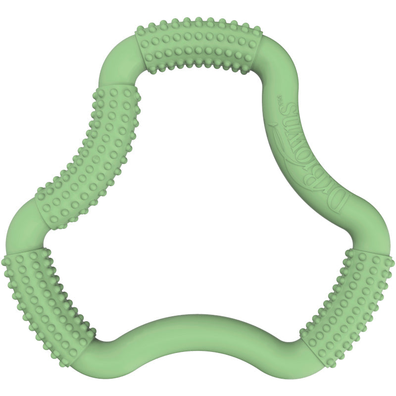 Dr. Brown's A-Shaped Flexees Baby Toddler Teether, Pink/Blue/Green