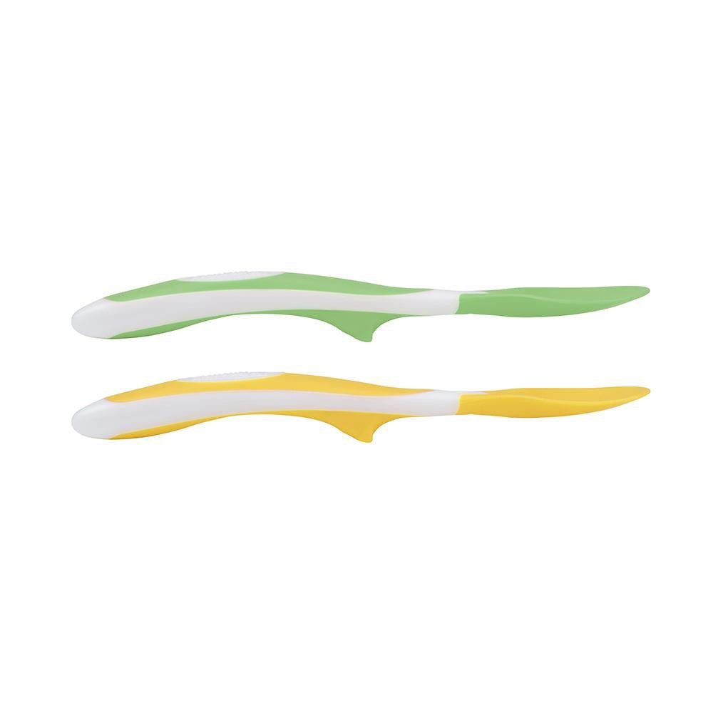 Dr. Brown’s Soft-Tip Baby Toddler Feeding Spoons, Yellow/Green, 2 Pieces