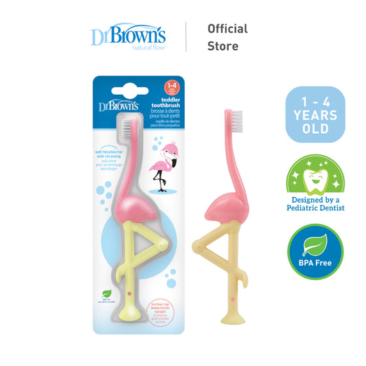 Dr. Brown's Toddler Toothbrush, Flamingo/Crocodile