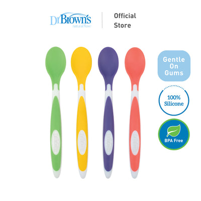 Dr. Brown's Soft-Tip Baby Toddler Feeding Spoons, 4 pieces