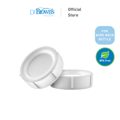 Dr. Brown's Wide Neck Baby Bottle Storage/Travel Cap, 2 Pieces
