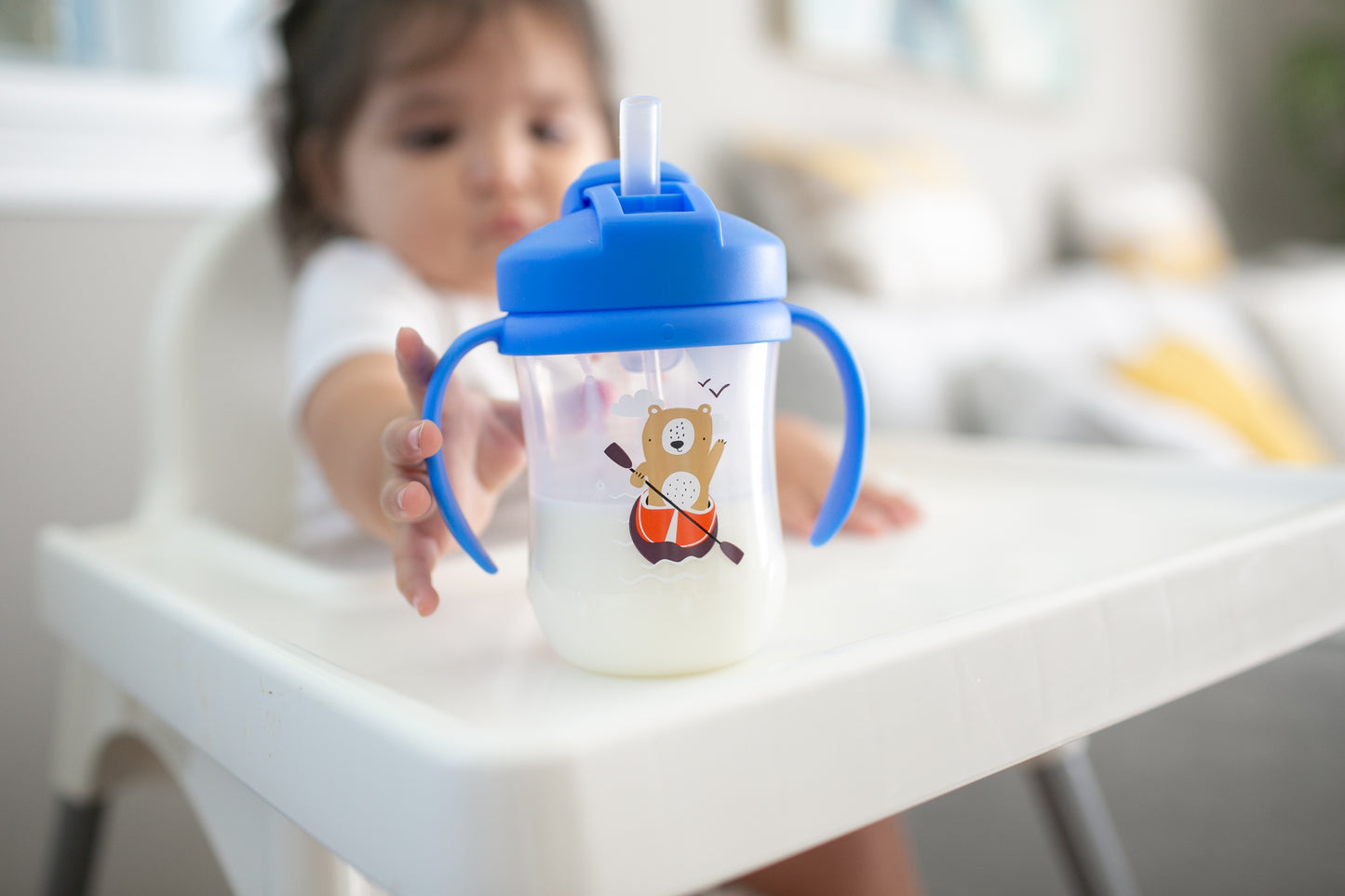 Dr. Brown's First Straw Baby Toddler Drinking Cup 9oz/270ml, Pink/Blue