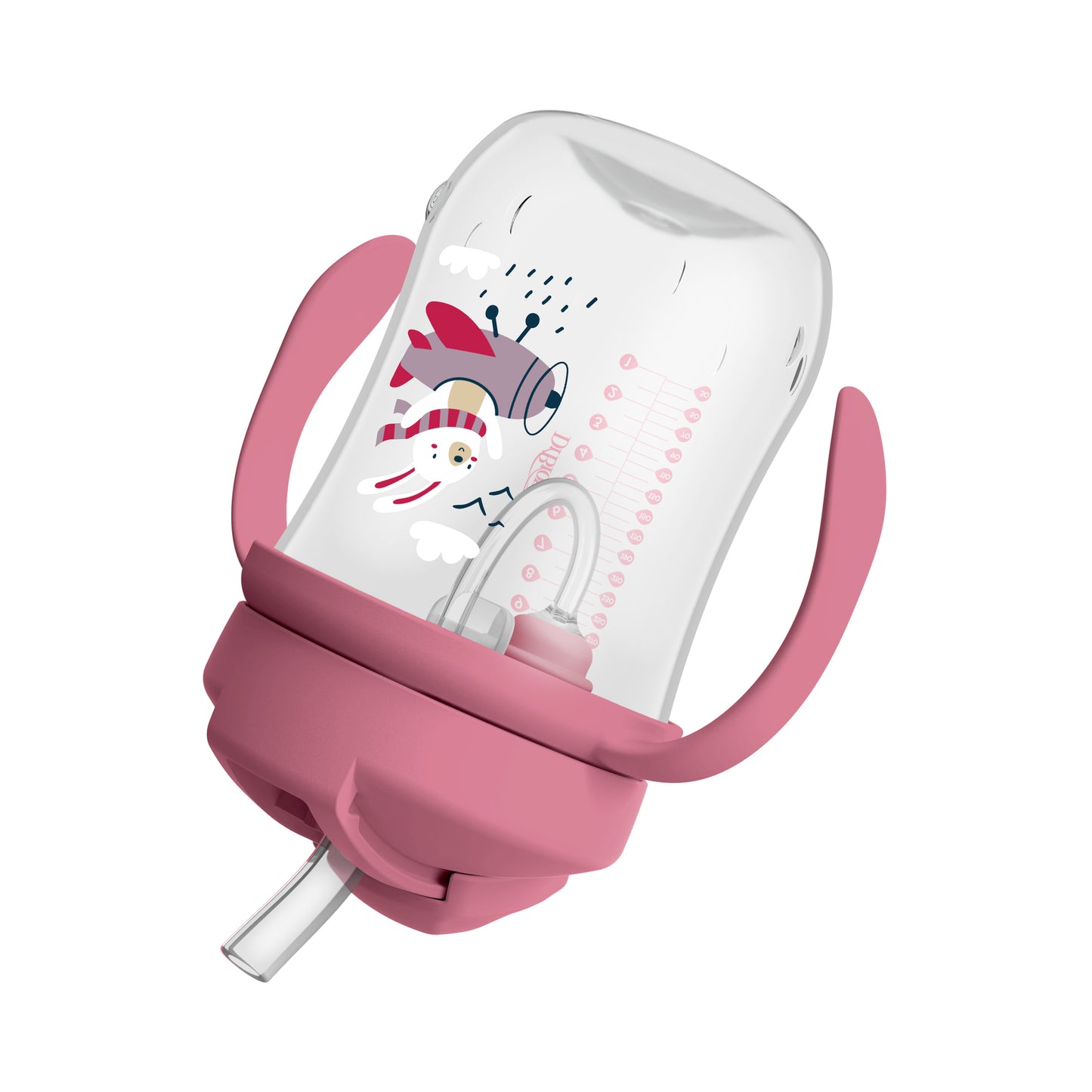 Dr. Brown's First Straw Baby Toddler Drinking Cup 9oz/270ml, Pink/Blue